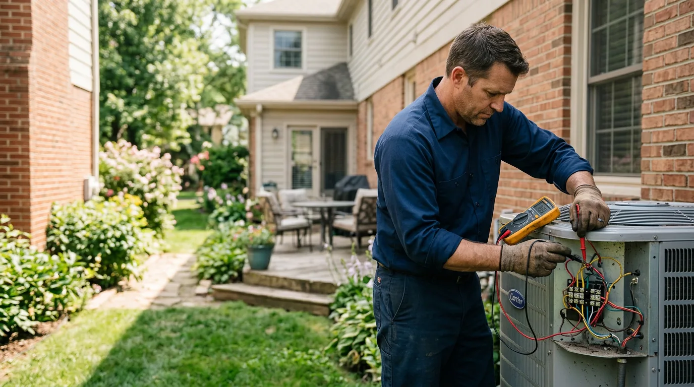 HVAC technician working near Blue Ridge, TX